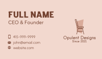 Minimalist Chair Design Business Card Image Preview