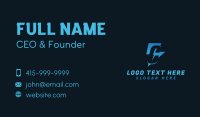 Lightning Power Letter C  Business Card Design