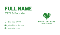 Natural Heart Leaves Business Card Design
