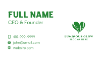 Natural Heart Leaves Business Card Image Preview