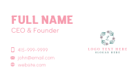 Flower Wreath Decor Letter Business Card