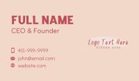 Cursive Feminine Watercolor Business Card