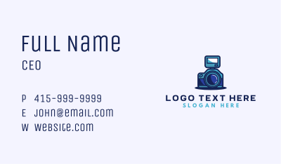 Flash Photography Camera Business Card