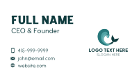 Waves Whale Fin Business Card