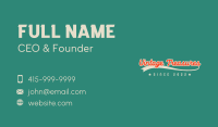 Vintage Varsity Wordmark Business Card Image Preview