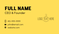 Minimalist Clothing Wordmark Business Card Design