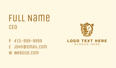 Gold Premium Lion Business Card