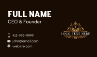 Floral Royalty Shield Business Card