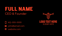 Red Tribal Bird Gaming Business Card Design