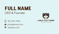 Brown Fluffy Guinea Pig Business Card