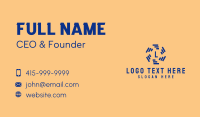 Blue Bars Lettermark Business Card