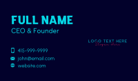 Nightlife Neon Wordmark Business Card Design