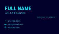 Nightlife Neon Wordmark Business Card