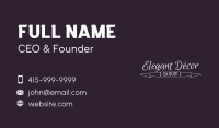 Elegant White Banner Wordmark Business Card Image Preview