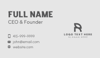 Generic Gray Letter R Business Card