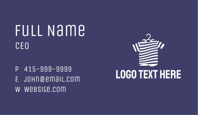 Striped Tee Shirt Business Card Image Preview