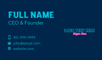 Neon Technology Wordmark Business Card Design