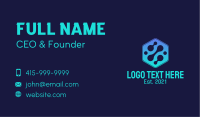 Gradient Digital Hexagon  Business Card