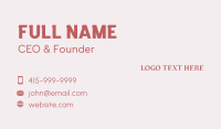 Luxurious Elegant Wordmark Business Card