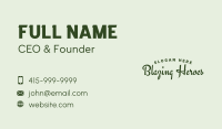 Crafty Script Wordmark Business Card Image Preview