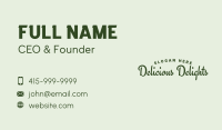 Crafty Script Wordmark Business Card Image Preview