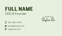 Crafty Script Wordmark Business Card