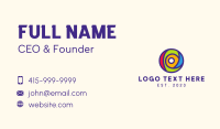 Colorful Letter O Business Card