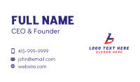 Business Tech Letter B Business Card