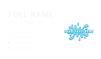 Water Liquid Splash Business Card Design