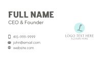 Elegant Cursive Lettermark Business Card