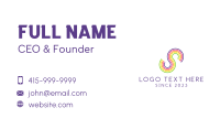 Rainbow Letter S  Business Card Design