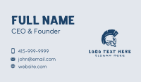 Blue Mohawk Skull Business Card