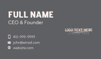 Handwritten Brushstroke Style Business Card