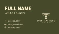 Native Architecture Letter T Business Card