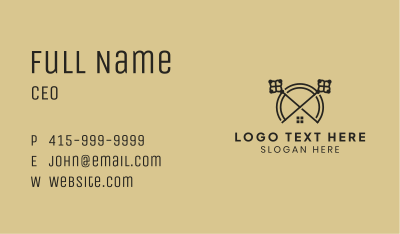 House Key Circle Business Card Image Preview