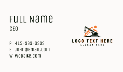 Mechanical Mountain Crane  Business Card Image Preview