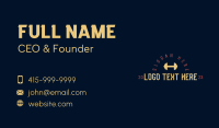 Dumbbell Training Fitness Business Card Design