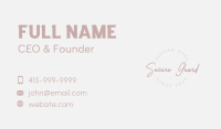 Signature Script Wordmark Business Card