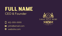 Luxury Leaf Crest Business Card Design