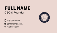 Academic Learning Letter Business Card