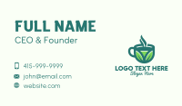 Green Organic Hot Tea Business Card
