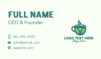 Green Organic Hot Tea Business Card