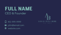 Professional Marketing Monogram Business Card