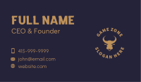 Wild Bronze Bull Business Card