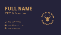 Wild Bronze Bull Business Card