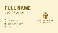 Gold Spartan Helmet Letter T Business Card Design
