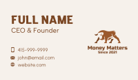 Brown Minimalist Bull Business Card