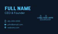 Blue Technology Lettermark Business Card Design