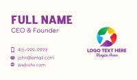 Colorful Star Message Business Card