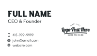 Underline Cursive Retro Wordmark Business Card